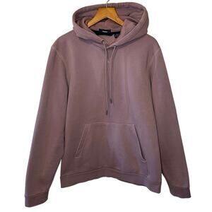 Theory Men’s Purple Pullover Essential Cozy Hoodie W/ Kangaroo Pocket Medium
